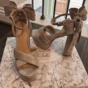 Nicola Bathie x Antonio Melani Lila Platform Size 7 Rose Gold